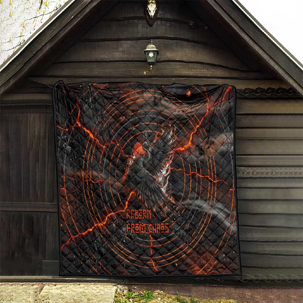 Bennu Quilt Ancient Egyptian Lava Crack Texture, Phoenix Firebird and Reborn from Chaos - Wonder Print Shop