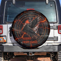 Bennu Spare Tire Cover Ancient Egyptian Lava Crack Texture, Phoenix Firebird and Reborn from Chaos - Wonder Print Shop