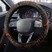 Bennu Steering Wheel Cover Ancient Egyptian Lava Crack Texture, Phoenix Firebird and Reborn from Chaos - Wonder Print Shop