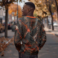 Bennu Sweatshirt Ancient Egyptian Lava Crack Texture, Phoenix Firebird and Reborn from Chaos - Wonder Print Shop