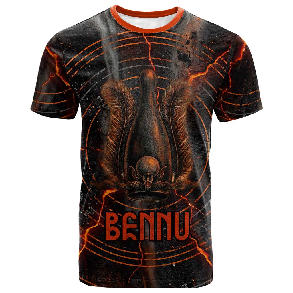 Bennu T shirt Ancient Egyptian Lava Crack Texture, Phoenix Firebird and Reborn from Chaos - Wonder Print Shop