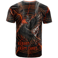 Bennu T shirt Ancient Egyptian Lava Crack Texture, Phoenix Firebird and Reborn from Chaos - Wonder Print Shop