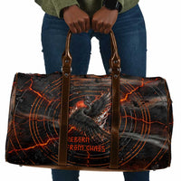 Bennu Travel Bag Ancient Egyptian Lava Crack Texture, Phoenix Firebird and Reborn from Chaos - Wonder Print Shop