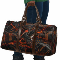Bennu Travel Bag Ancient Egyptian Lava Crack Texture, Phoenix Firebird and Reborn from Chaos - Wonder Print Shop