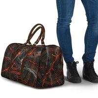 Bennu Travel Bag Ancient Egyptian Lava Crack Texture, Phoenix Firebird and Reborn from Chaos - Wonder Print Shop