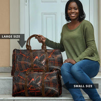 Bennu Travel Bag Ancient Egyptian Lava Crack Texture, Phoenix Firebird and Reborn from Chaos - Wonder Print Shop