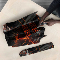 Bennu Umbrella Ancient Egyptian Lava Crack Texture, Phoenix Firebird and Reborn from Chaos - Wonder Print Shop