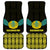 Kazakhstan National Emblem Car Mats with Black Tribal Pattern and Sun Eagle Motif
