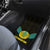 Kazakhstan National Emblem Car Mats with Black Tribal Pattern and Sun Eagle Motif