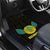 Kazakhstan National Emblem Car Mats with Black Tribal Pattern and Sun Eagle Motif