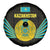 Kazakhstan National Emblem Spare Tire Cover with Black Tribal Pattern and Sun Eagle Motif