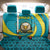 Kazakhstan National Flag Back Car Seat Cover with Mangilik El Bald Eagle and Blue Tribal Pattern