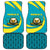 Kazakhstan National Flag Car Mats with Mangilik El Bald Eagle and Blue Tribal Pattern