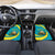 Kazakhstan National Flag Car Mats with Mangilik El Bald Eagle and Blue Tribal Pattern