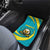 Kazakhstan National Flag Car Mats with Mangilik El Bald Eagle and Blue Tribal Pattern