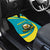 Kazakhstan National Flag Car Mats with Mangilik El Bald Eagle and Blue Tribal Pattern