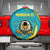 Kazakhstan National Flag Spare Tire Cover with Mangilik El Bald Eagle and Blue Tribal Pattern
