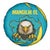 Kazakhstan National Flag Spare Tire Cover with Mangilik El Bald Eagle and Blue Tribal Pattern