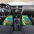 Kazakhstan National Flag Car Mats with Red Tulip Bloom and Blue Yellow Ethnic Motif