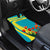 Kazakhstan National Flag Car Mats with Red Tulip Bloom and Blue Yellow Ethnic Motif