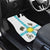 Kazakhstan National Symbols Car Mats with Tribal Animal Crest and Blue Ethnic Motif on White