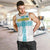 Kazakhstan National Symbols Men Tank Top with Tribal Animal Crest and Blue Ethnic Motif on White