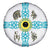 Kazakhstan National Symbols Spare Tire Cover with Tribal Animal Crest and Blue Ethnic Motif on White