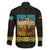 Kazakhstan Born Free Riding Far Family Matching Puletasi and Hawaiian Shirt with Wild Horses and Gold Tribal Pattern on Black