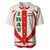 Iran Flag Pattern Baseball Jersey with Bold Red National Emblem Design