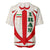 Iran Flag Pattern Baseball Jersey with Bold Red National Emblem Design