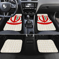 Iran Flag Pattern Car Mats with Bold Red National Emblem Design