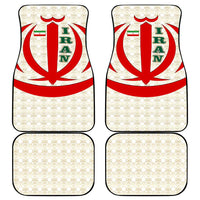 Iran Flag Pattern Car Mats with Bold Red National Emblem Design