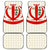 Iran Flag Pattern Car Mats with Bold Red National Emblem Design