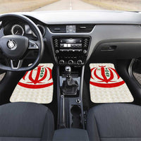 Iran Flag Pattern Car Mats with Bold Red National Emblem Design