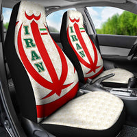 Iran Flag Pattern Car Seat Cover with Bold Red National Emblem Design