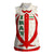 Iran Flag Pattern Women Sleeveless Polo Shirt with Bold Red National Emblem Design