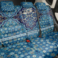 Iranian Mosaic Art Pattern Back Car Seat Cover with Persian Calligraphy and Flag Accents