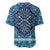 Iranian Mosaic Art Pattern Baseball Jersey with Persian Calligraphy and Flag Accents