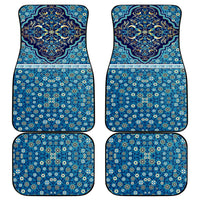 Iranian Mosaic Art Pattern Car Mats with Persian Calligraphy and Flag Accents