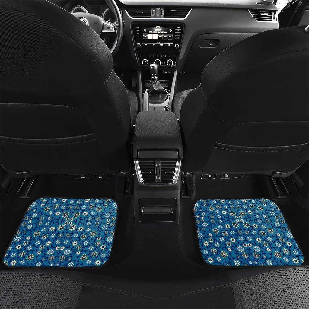 Iranian Mosaic Art Pattern Car Mats with Persian Calligraphy and Flag Accents