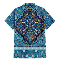 Iranian Mosaic Art Pattern Family Matching Mermaid Dress and Hawaiian Shirt with Persian Calligraphy and Flag Accents