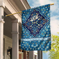 Iranian Mosaic Art Pattern Garden Flag with Persian Calligraphy and Flag Accents