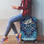 Iranian Mosaic Art Pattern Luggage Cover with Persian Calligraphy and Flag Accents