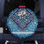 Iranian Mosaic Art Pattern Spare Tire Cover with Persian Calligraphy and Flag Accents