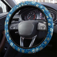 Iranian Mosaic Art Pattern Steering Wheel Cover with Persian Calligraphy and Flag Accents