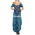 Iranian Mosaic Art Pattern Summer Maxi Dress with Persian Calligraphy and Flag Accents