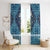 Iranian Mosaic Art Pattern Window Curtain with Persian Calligraphy and Flag Accents