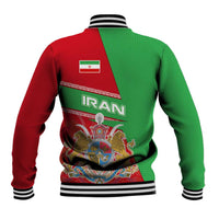 Iran National Heritage Baseball Jacket with Lion and Sun Emblem and Royal Coat of Arms