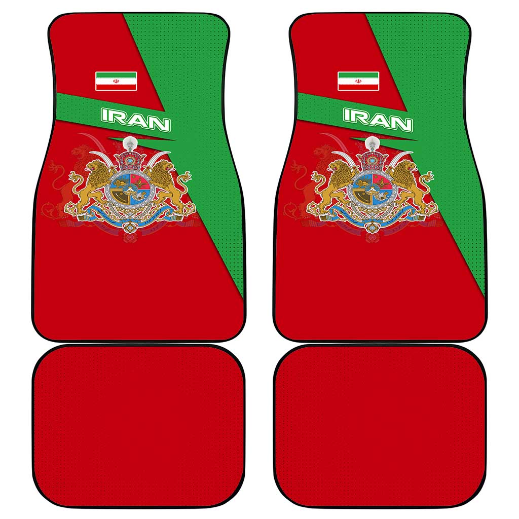 Iran National Heritage Car Mats with Lion and Sun Emblem and Royal Coat of Arms