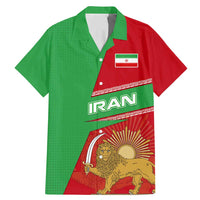 Iran National Heritage Family Matching Mermaid Dress and Hawaiian Shirt with Lion and Sun Emblem and Royal Coat of Arms